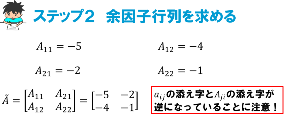 行列式と余因子を使って逆行列を計算してみよう 線形代数を宇宙一わかりやすく解説してみるサイト